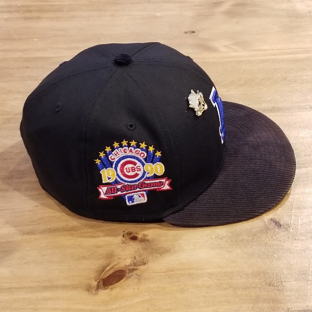 Los Angeles Dodgers Hat New Era 7 1/8 Fitted Black Brown Corduroy Bill All Star - Picture 6 of 12